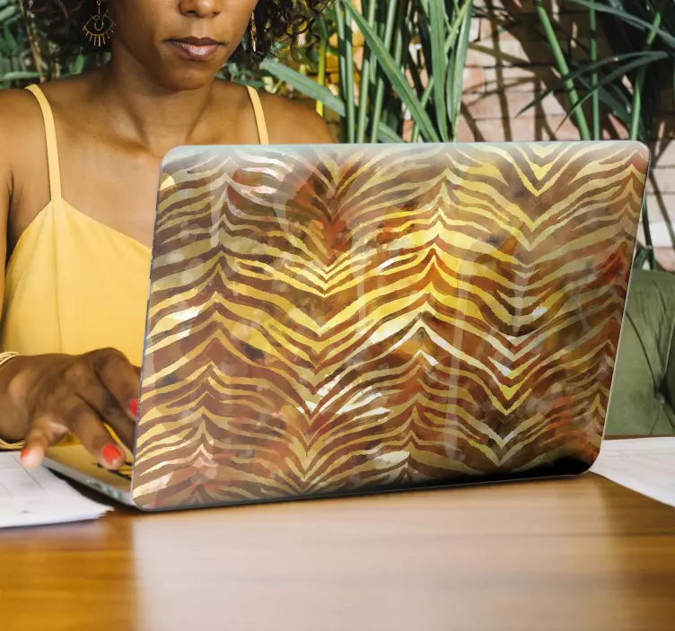 笔记本电脑皮肤 虎纹图案 - TenStickers