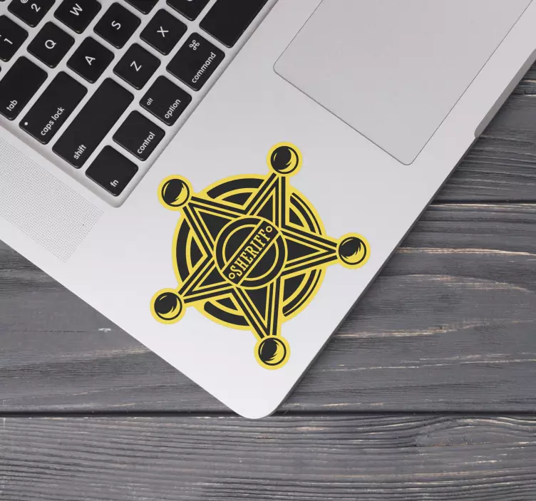 笔记本电脑贴纸警长星徽章 - TenStickers