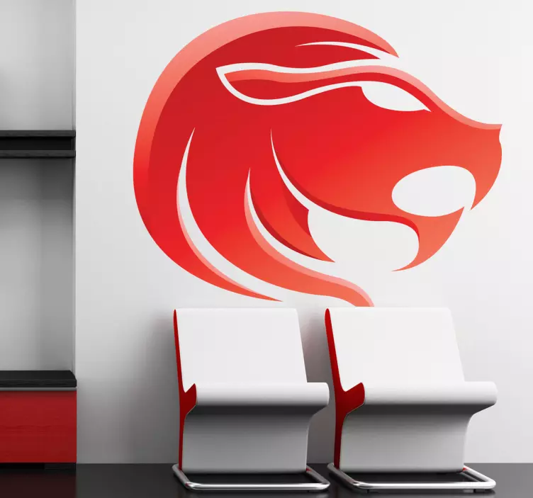 狮子座十二生肖墙贴 - TenStickers