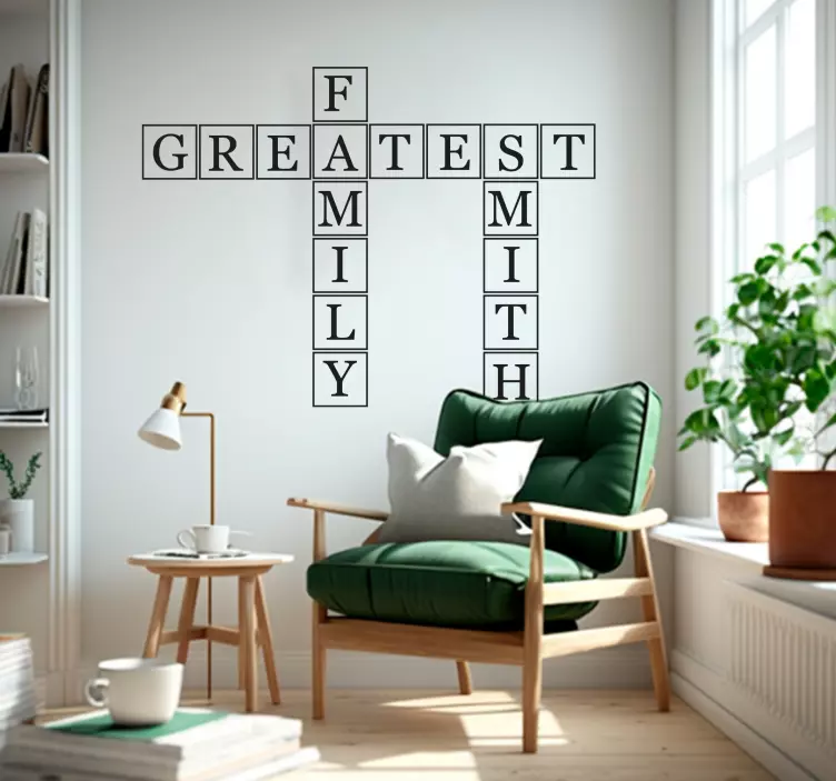 字母块姓自定义贴纸 - TenStickers