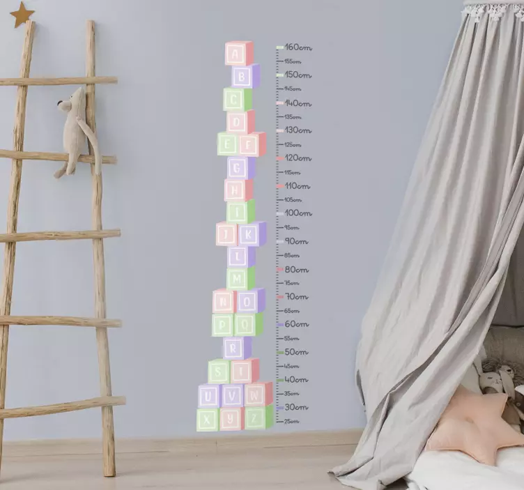 高度表贴纸 字母立方体 - TenStickers