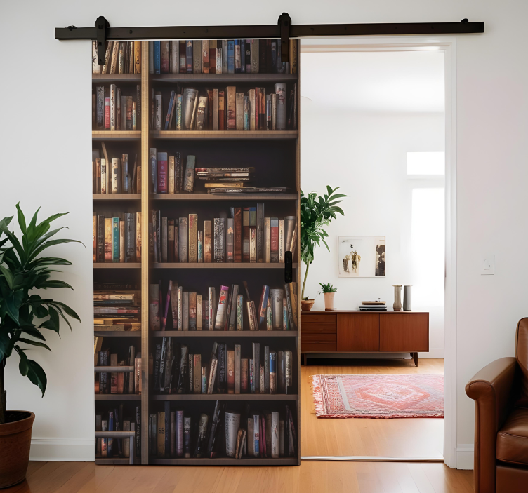 门贴 图书馆书架关闭了 - TenStickers