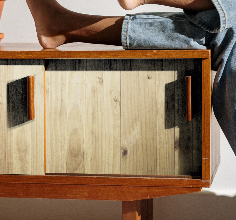 浅色木纹家具贴纸 - TenStickers