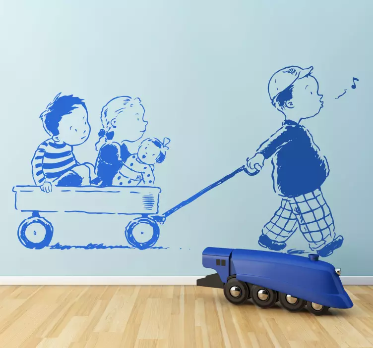 小弟弟和妹妹的孩子贴纸 - TenStickers