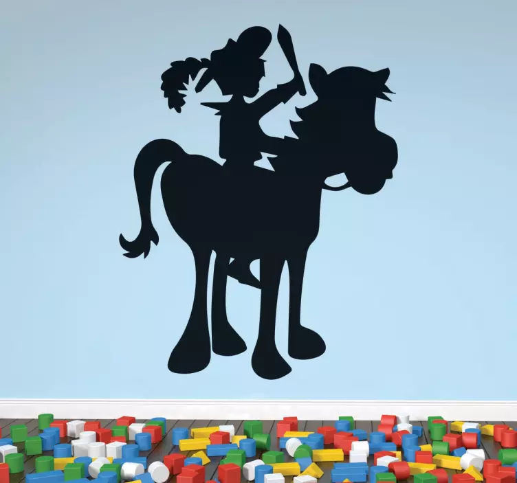 小骑士剪影贴纸 - TenStickers