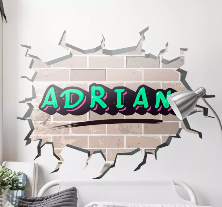 放置贴纸 可定制的墙壁突破 - TenStickers