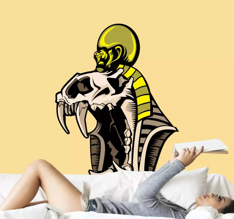 放置贴纸 头骨眼镜蛇设计 - TenStickers