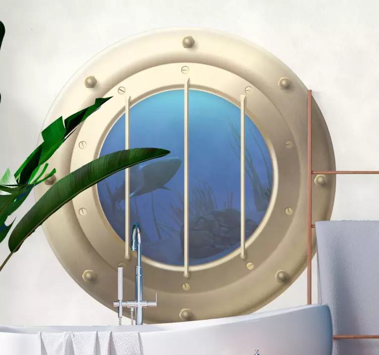 放置贴纸水下舷窗视角 - TenStickers