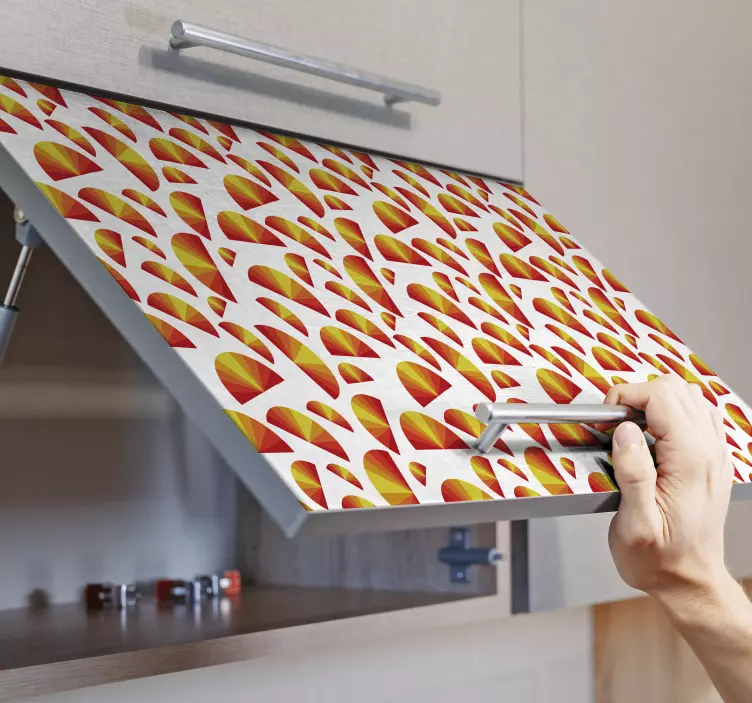 动物贴画 多彩心形图案 - TenStickers