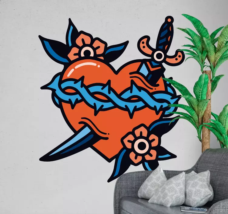 动物贴画 心与刃 - TenStickers