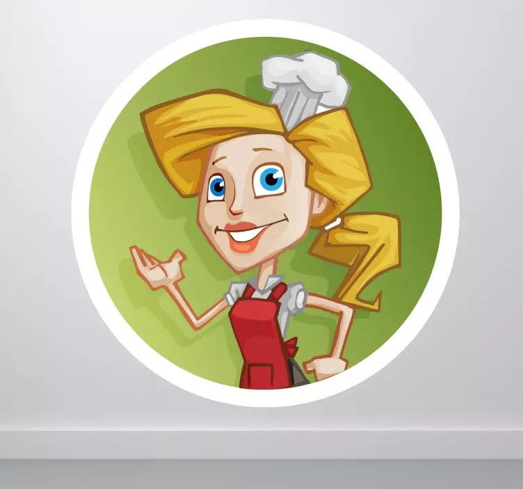 妈妈厨师墙贴 - TenStickers