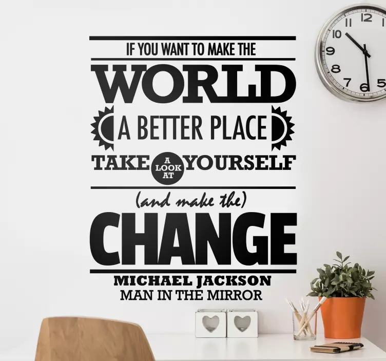 镜子里的男人墙贴 - TenStickers