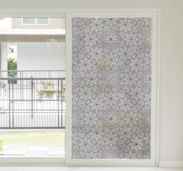 曼陀罗窗户贴花 纪念曼陀罗窗贴 - TenStickers