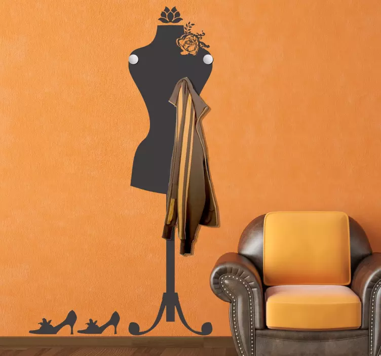 模特衣帽架贴纸 - TenStickers