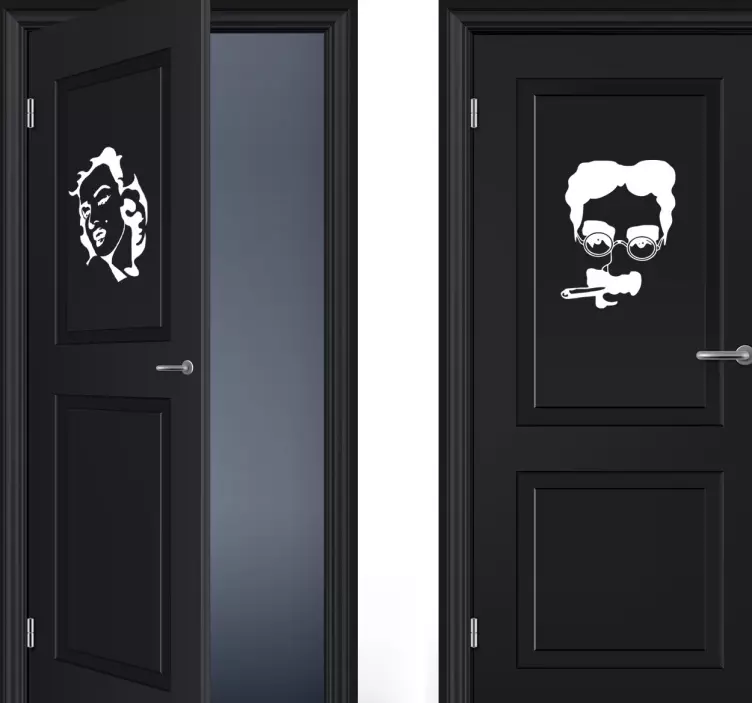 Marilyn monroe和groucho marx wc decals - TenStickers