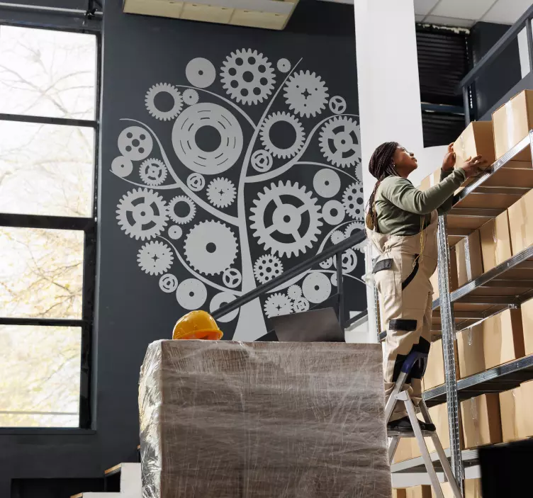 机械树墙贴 - TenStickers