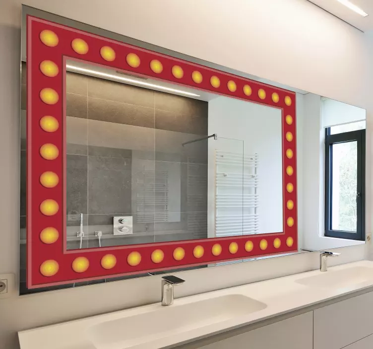 镜框效果灯泡镜贴 - TenStickers