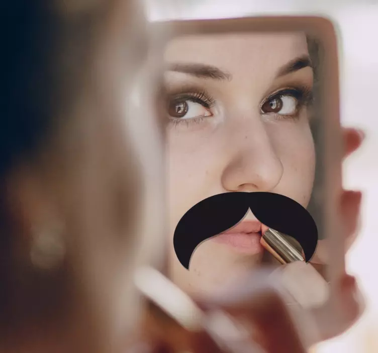 镜子胡子贴纸 - TenStickers