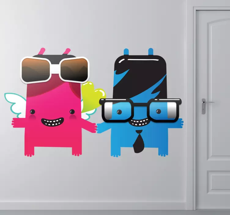 怪物情侣孩子贴纸 - TenStickers