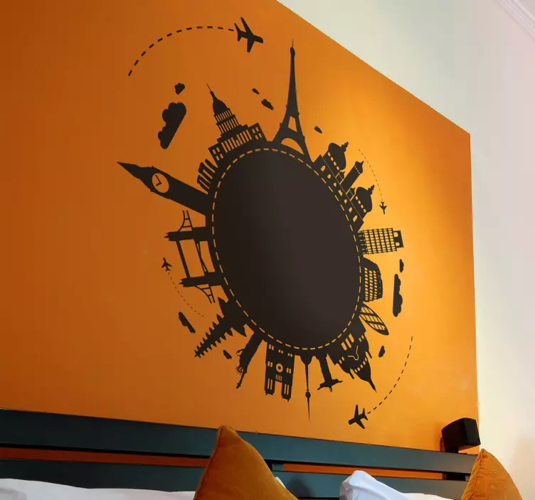 纪念碑地球贴花 - TenStickers