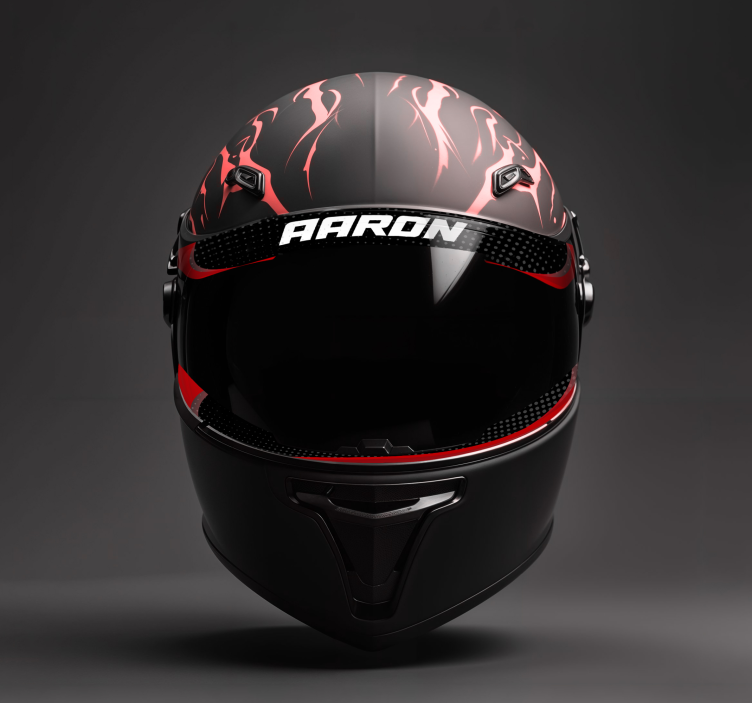 摩托车贴纸 可定制的遮阳板文字 - TenStickers