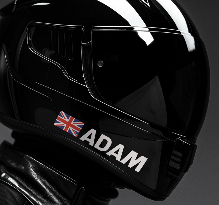 摩托车贴纸 带有旗帜图案的名字 - TenStickers