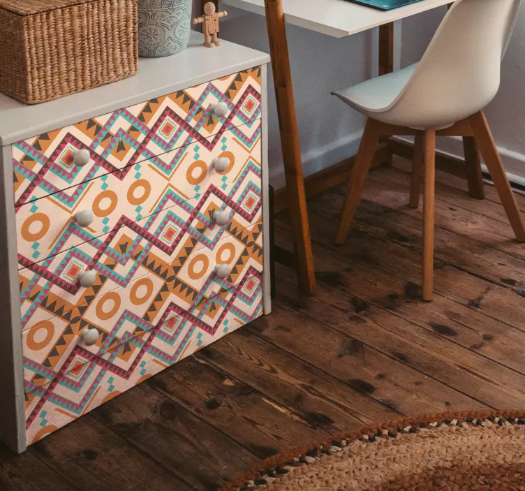 五彩钻石图案家具贴纸 - TenStickers