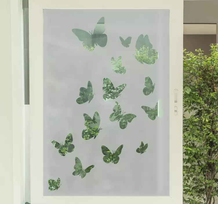 多只蝴蝶飞窗贴纸 - TenStickers