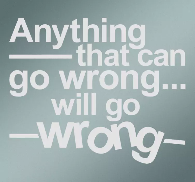 墨菲定律墙贴 - TenStickers