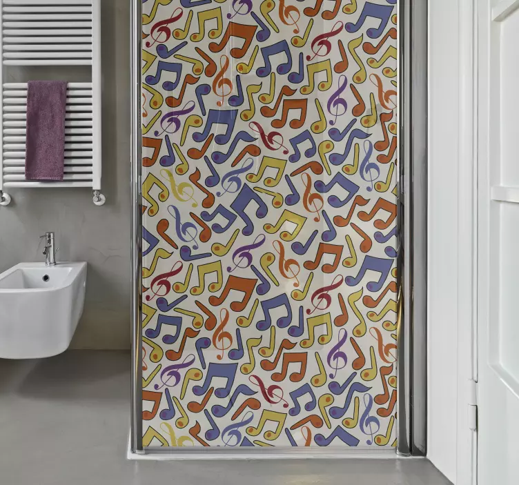 音符莲蓬头贴纸 - TenStickers