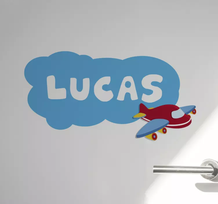 命名飞机和云图贴纸 - TenStickers