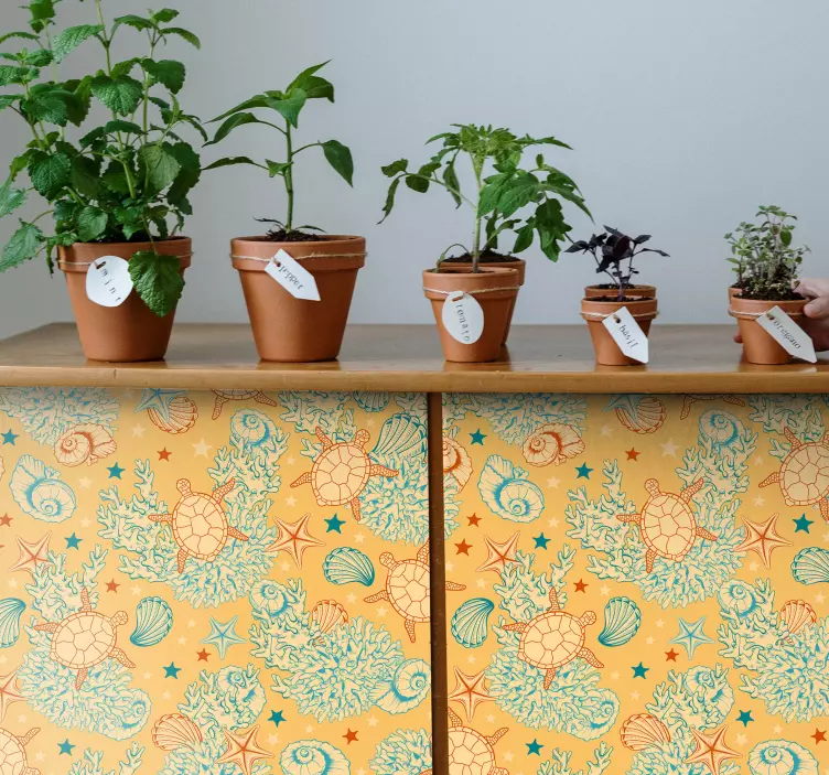 动物贴画：珊瑚与海洋生物 - TenStickers