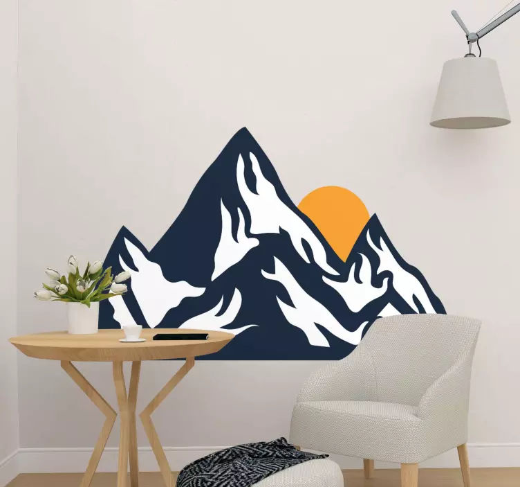 动物贴画山地日出风景 - TenStickers