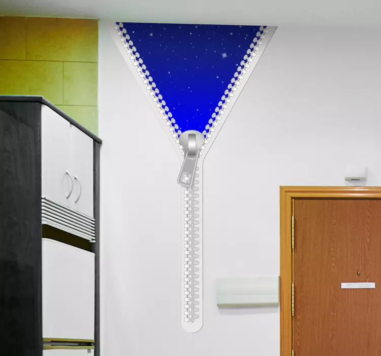 夜间拉链贴纸 - TenStickers