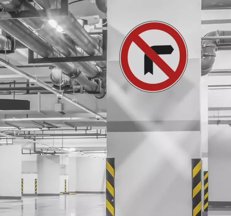 没有左转标志贴纸 - TenStickers