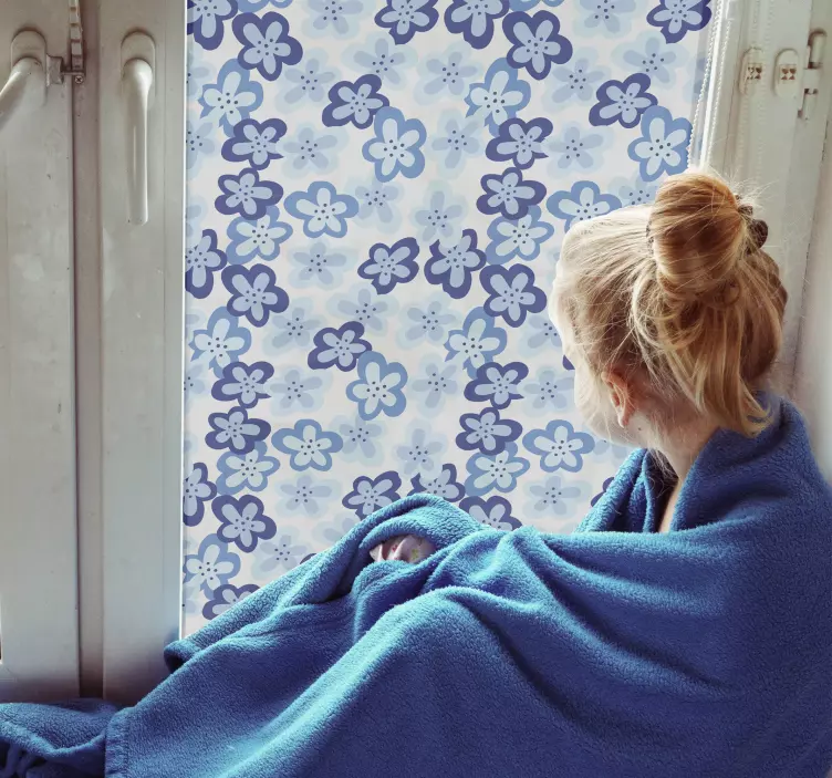 北欧花卉图案窗贴 - TenStickers