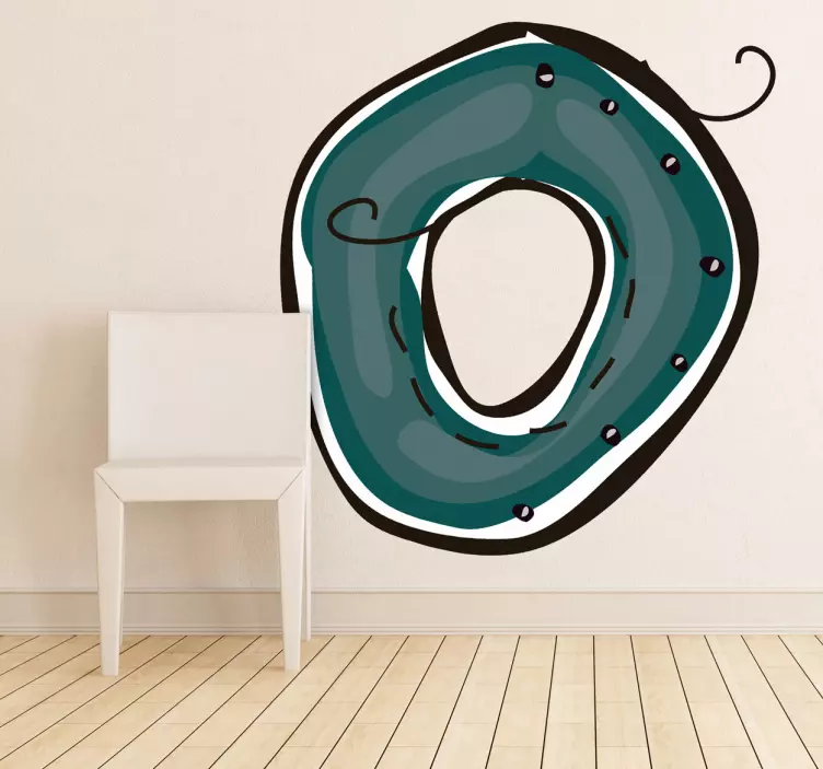 数字0贴纸 - TenStickers