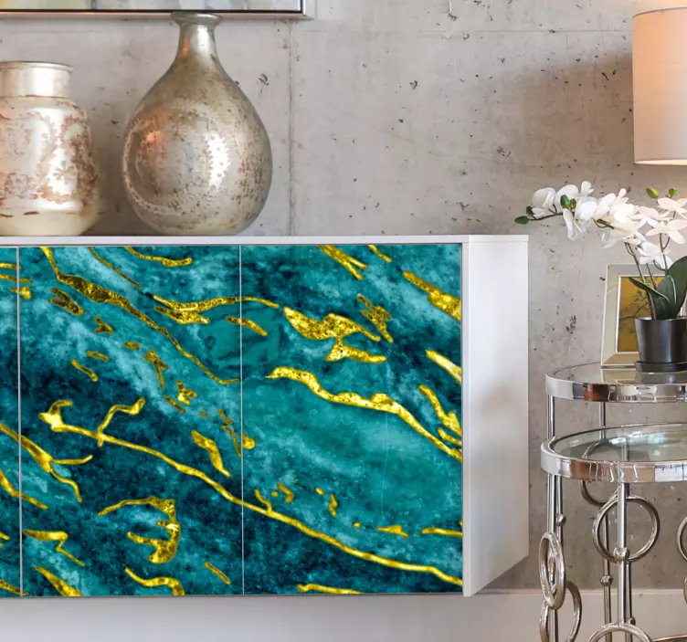 动物贴画优雅水蓝质感 - TenStickers