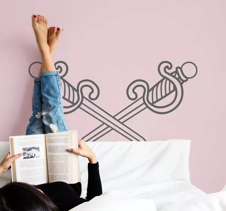 动物贴画交叉刀片排列 - TenStickers