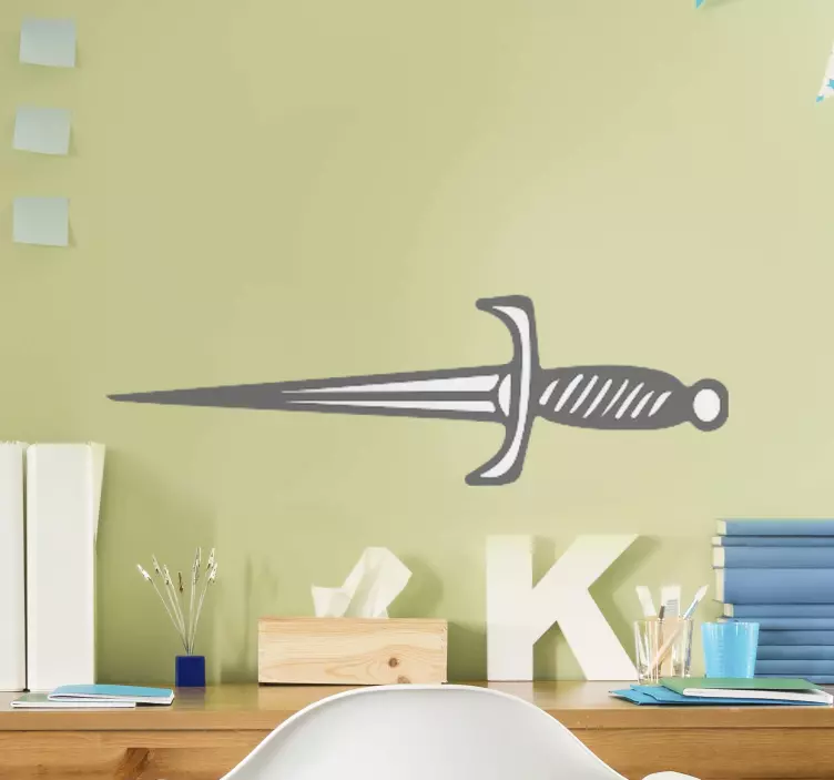 动物贴画风格化匕首轮廓 - TenStickers