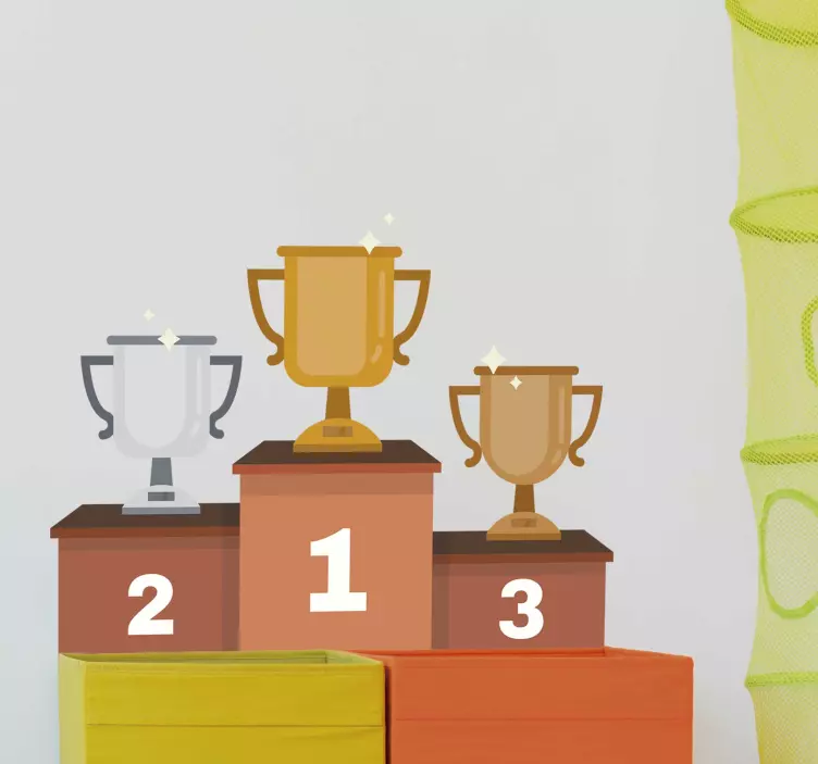 奥运领奖台墙贴 - TenStickers