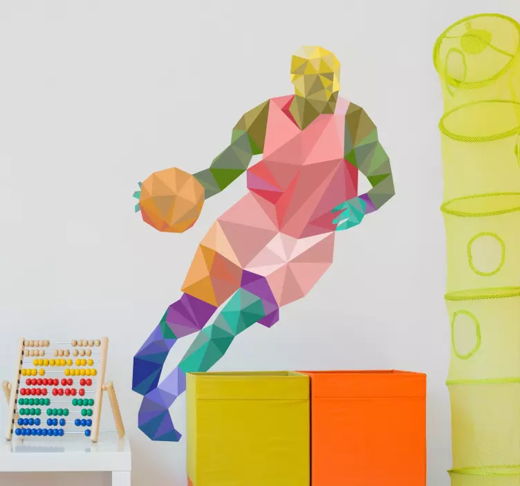 折纸篮球贴纸 - TenStickers