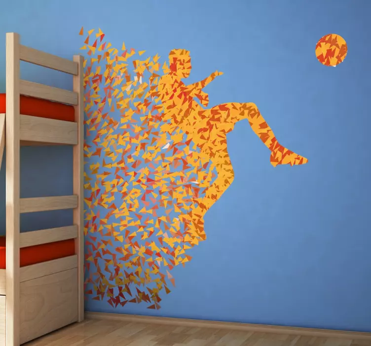 折纸足球运动员贴纸 - TenStickers