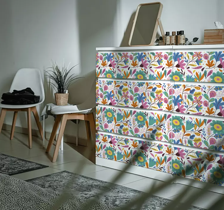 原创春天花朵家具贴纸 - TenStickers