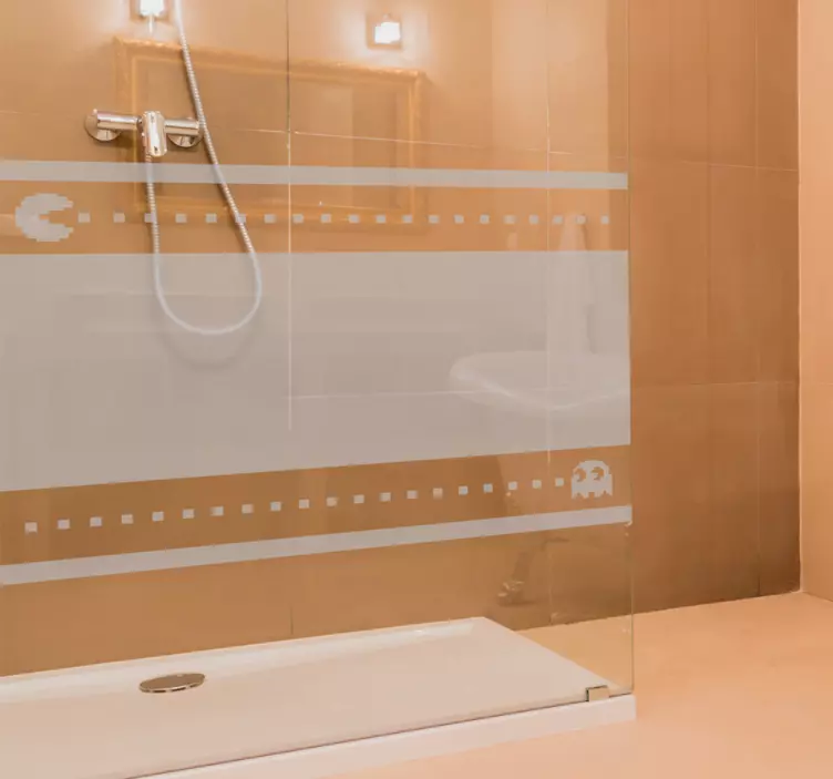 吃豆人淋浴贴纸 - TenStickers