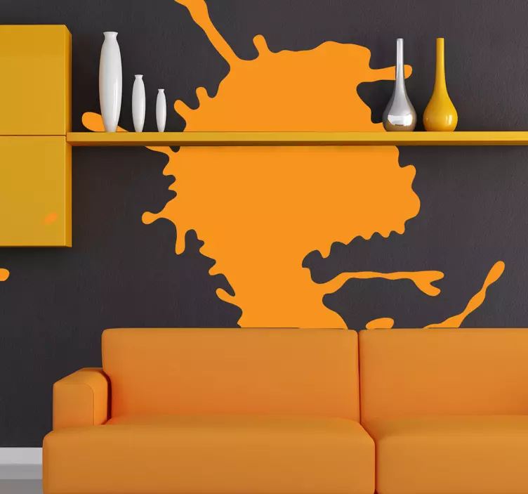 油漆摔得痛剪影贴纸 - TenStickers