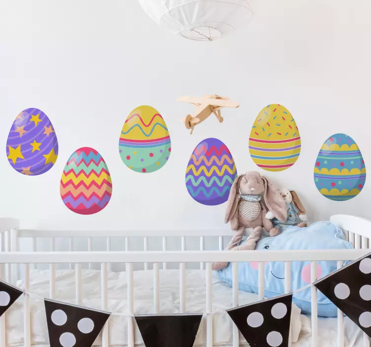 图案的复活节彩蛋墙贴 - TenStickers