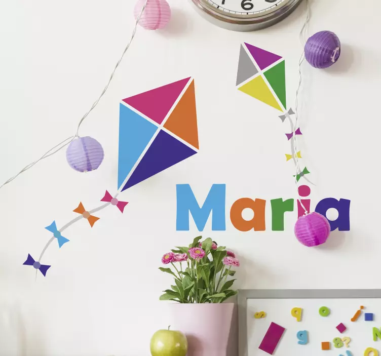 个性化的儿童风筝贴纸 - TenStickers