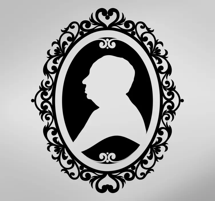 个性化的肖像框架墙贴 - TenStickers