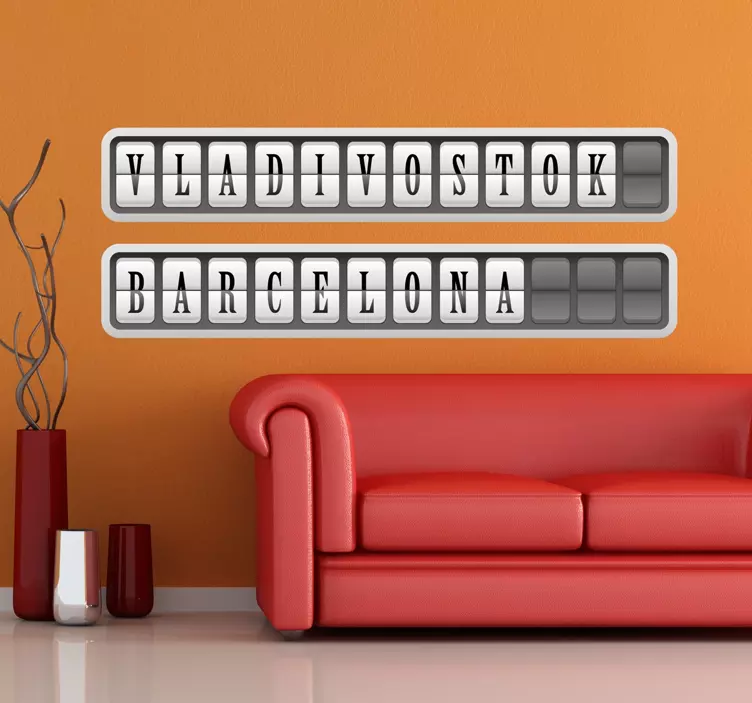 个性化的车站信件贴纸 - TenStickers